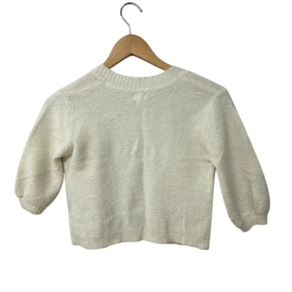 Gymboree Cream Textured Knit Cropped Cardigan Sweater‎ 4T 5T 6 Girls